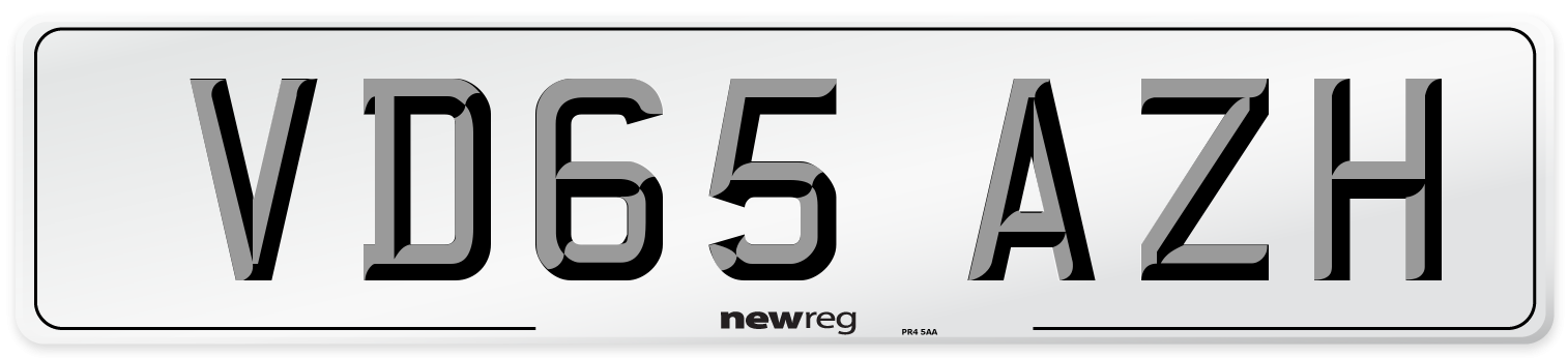 VD65 AZH Number Plate from New Reg
